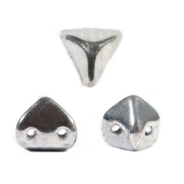 Super Kheops® par Puca® 2lyukú gyöngy - 6mm - silver