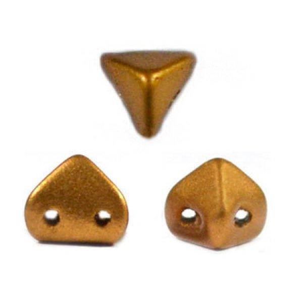 Super Kheops® par Puca® 2lyukú gyöngy - 6mm - brass gold