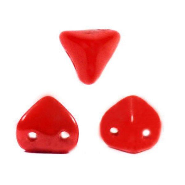 Super Kheops® par Puca® 2lyukú gyöngy - 6mm - Opaque Red