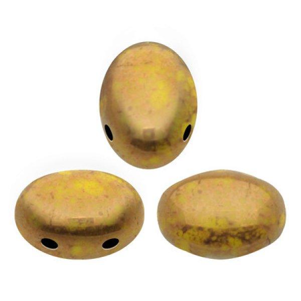 Samos® par Puca®gyöngy - Opaque Jonquil Bronze - 5x8 mm