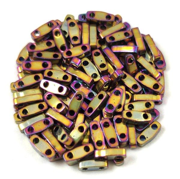 Miyuki Quarter Tila gyöngy - 188 - Metallic Purple Gold Iris - 1.2 x 5mm