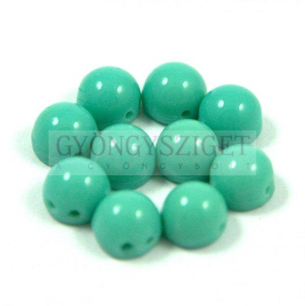 Czech Mates kétlyukú kaboson - Turquoise Green - 7mm