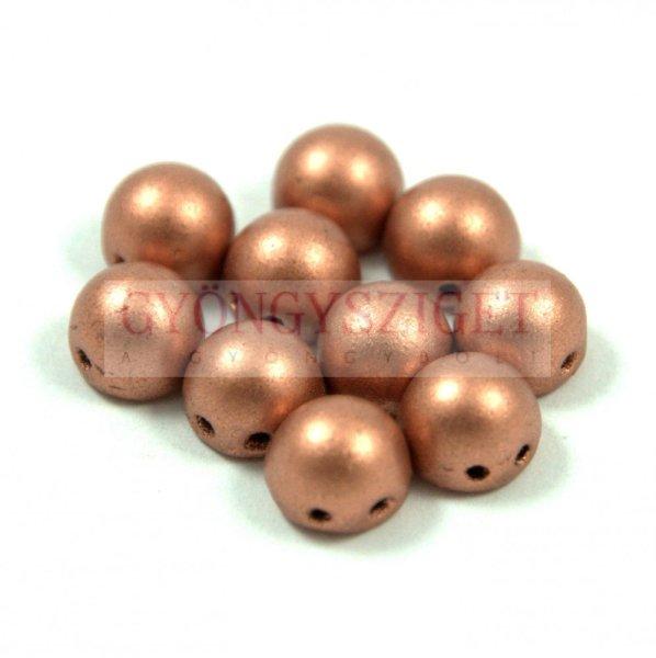 Czech Mates kétlyukú kaboson - Matte Metallic Copper - 7mm