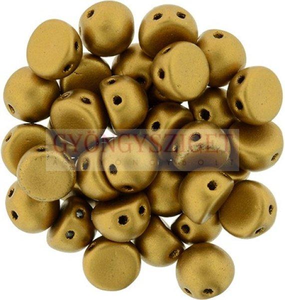 Czech Mates kétlyukú kaboson - Matte Metallic antique Gold - 7mm