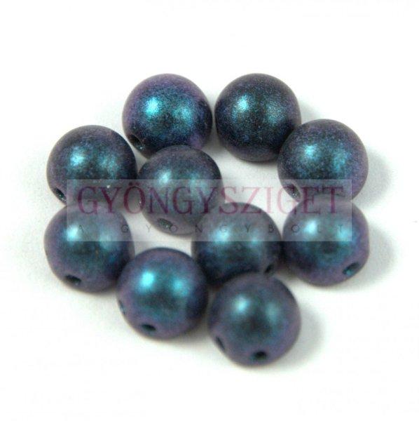 Czech Mates kétlyukú kaboson - Polychrome Indigo Orchid - 7mm