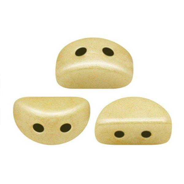 Kos® par Puca®gyöngy - Opaque Beige Ceramic Look -3x6mm