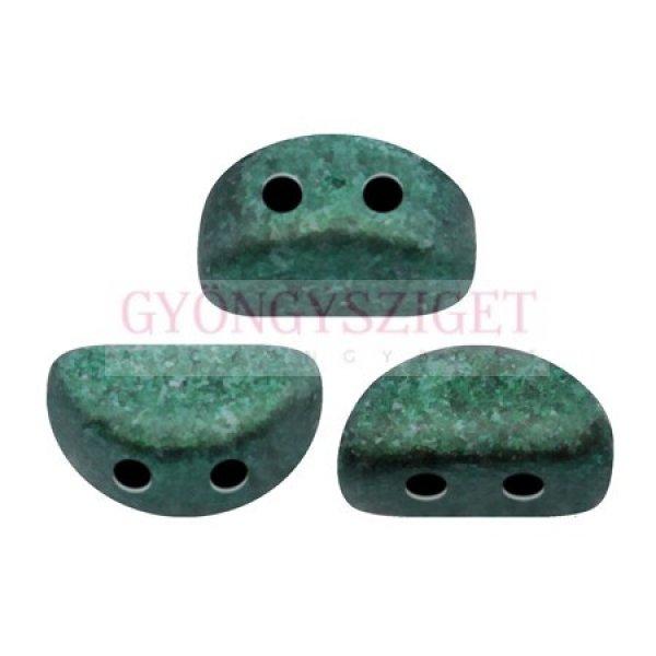 Kos® par Puca®gyöngy - Metallic Mat Green Turquoise - 3x6mm