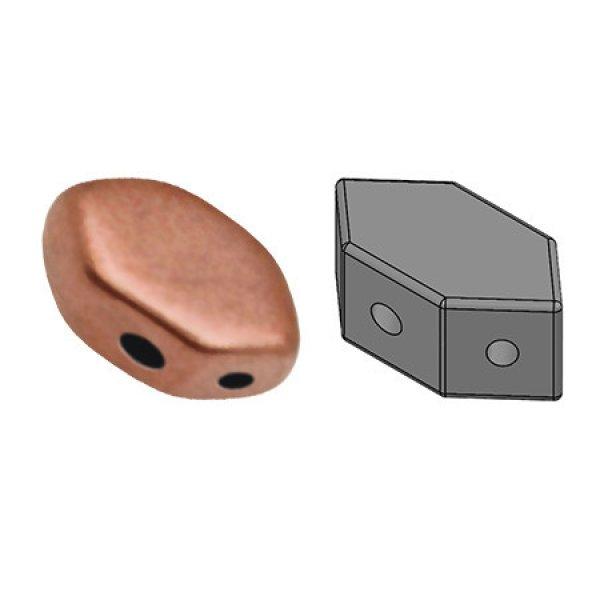 Paros® par Puca®gyöngy - Matte Copper -7x4mm