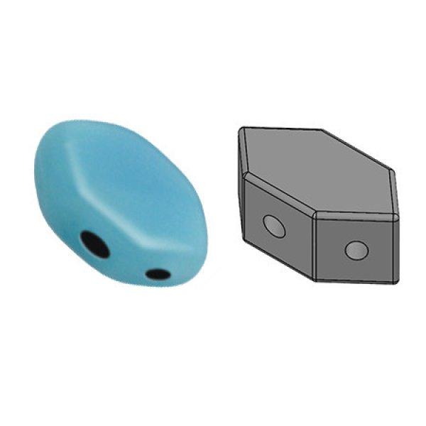 Paros® par Puca®gyöngy - Opaque Aqua - 7x4mm