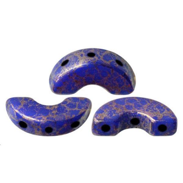 Arcos® par Puca®gyöngy - Opaque Sapphire Bronze - 5x10 mm