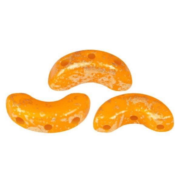 Arcos® par Puca®gyöngy - Frost Tangerine Splash - 5x10 mm