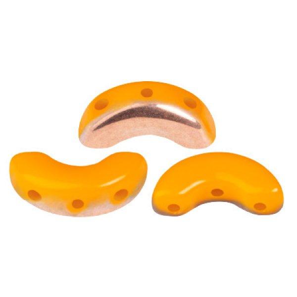 Arcos® par Puca®gyöngy - Frost Tangerine Capri Gold - 5x10 mm