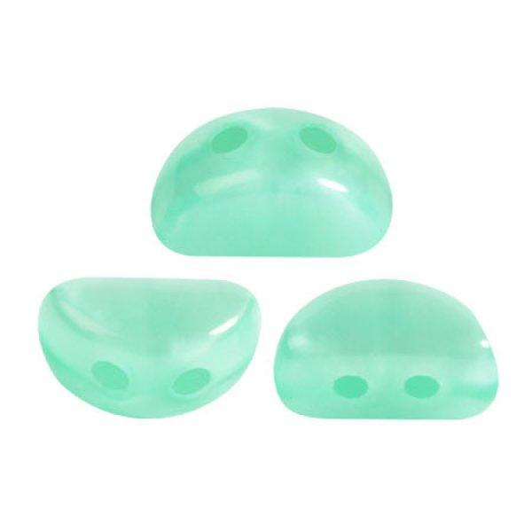 Kos® par Puca®gyöngy - Green Aqua Opal - 3x6mm