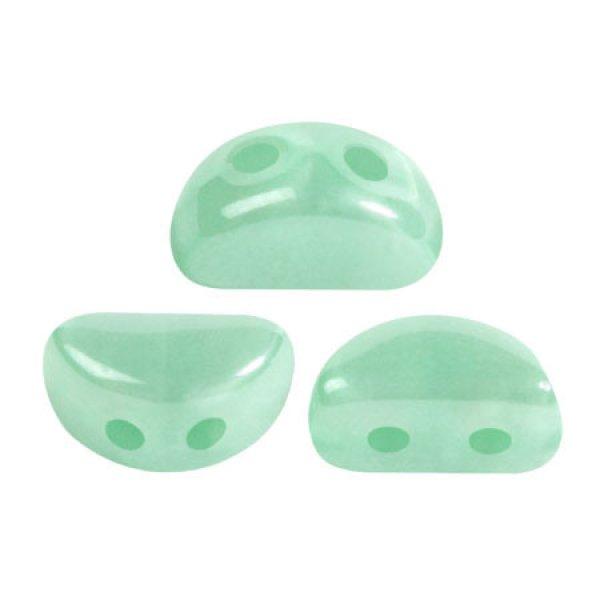 Kos® par Puca®gyöngy - Green Aqua Opal Luster - 3x6mm