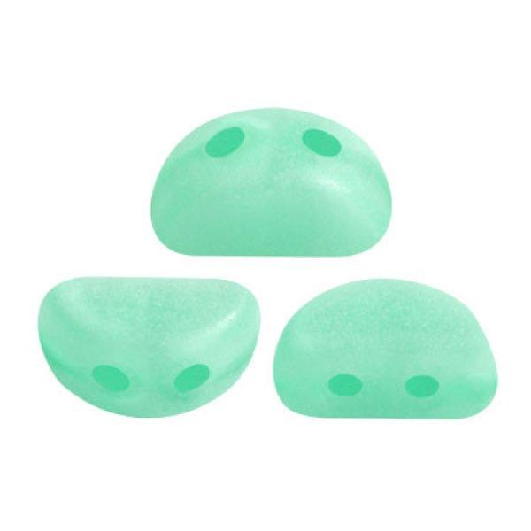 Kos® par Puca®gyöngy - Green Aqua Opal Matt - 3x6mm