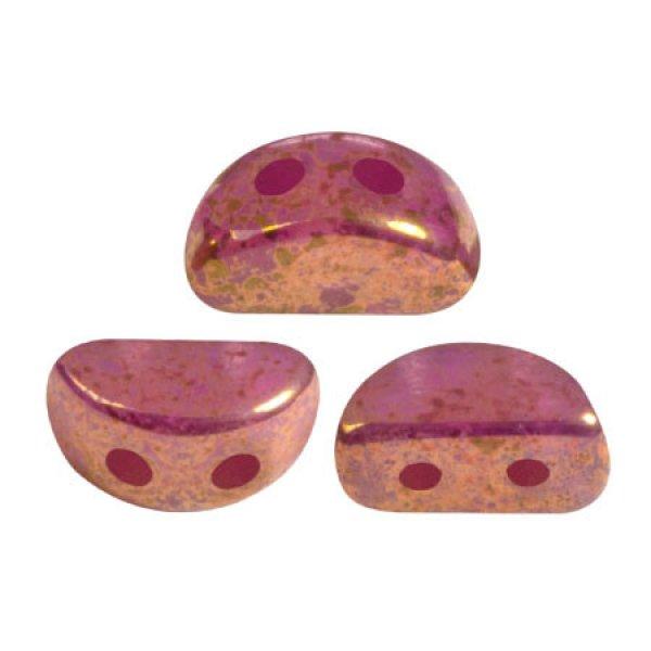 Kos® par Puca®gyöngy - Light Rose Opal Bronze - 3x6mm