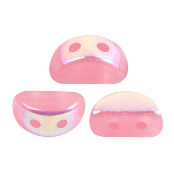 Kos® par Puca®gyöngy - Light Rose Opal AB - 3x6mm