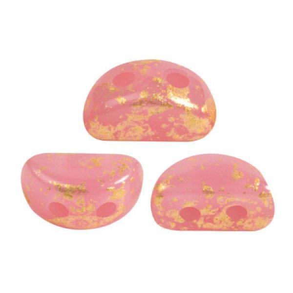 Kos® par Puca®gyöngy - Light Rose Opal Splash - 3x6mm