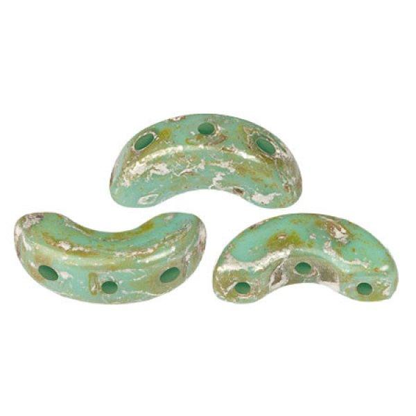 Arcos® par Puca®gyöngy - Frost Jade New Picasso - 5x10 mm