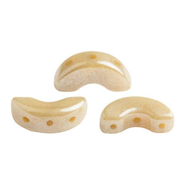 Arcos® par Puca®gyöngy - Opaque Beige Luster - 5x10 mm