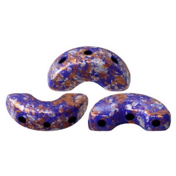 Arcos® par Puca®gyöngy - Opaque Sapphire Tweedy - 5x10 mm