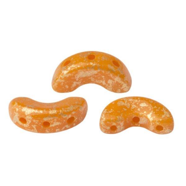 Arcos® par Puca®gyöngy - Orange Opal Splash - 5x10 mm