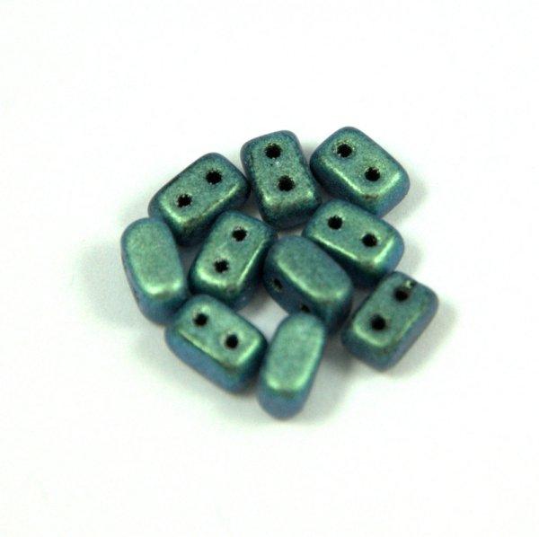 Ios® par Puca®gyöngy - polichrome aqua teal - 5.5x2.5 mm