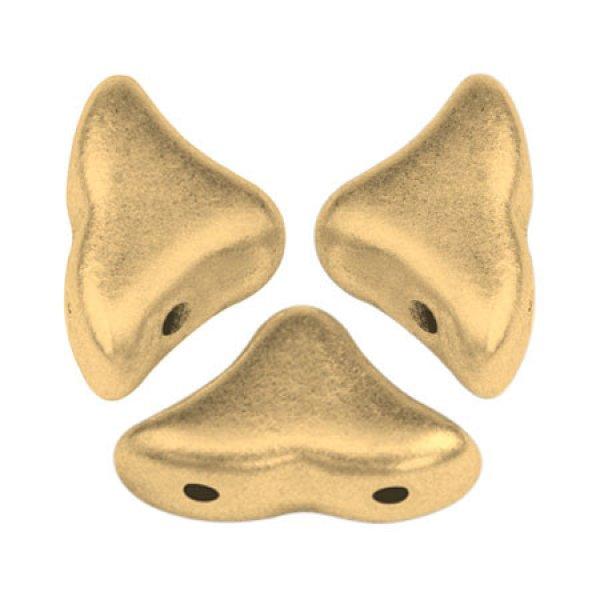 Hélios® par Puca®gyöngy - Light Gold Mat - 6x10 mm