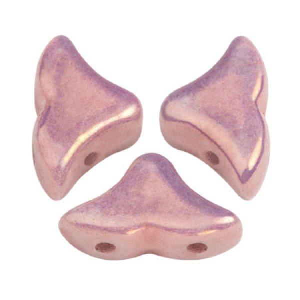 Hélios® par Puca®gyöngy - Opaque Mix Violet Gold Ceramic Look - 6x10 mm