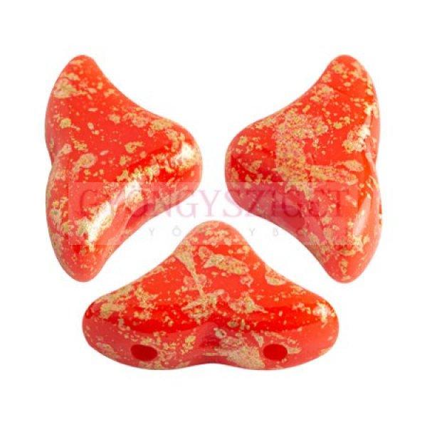 Hélios® par Puca®gyöngy - Opaque Light Coral Splash - 6x10 mm