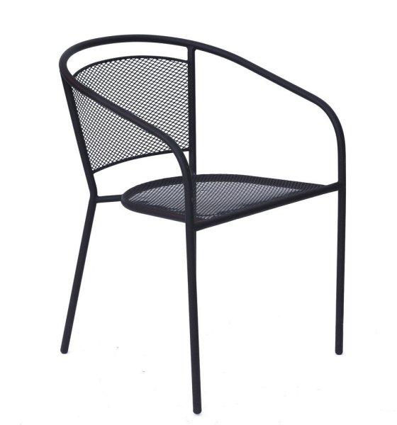 ROJAPLAST ZWMC-32 fém kerti szék - fekete 