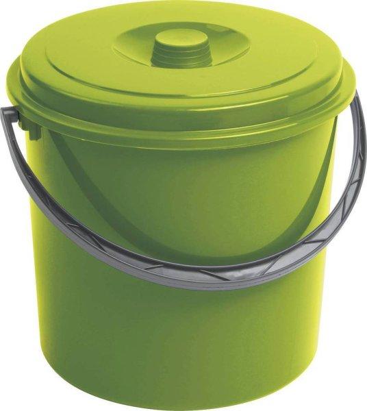 CURVER 16 literes műanyag háztartási vödör fedéllel - zöld