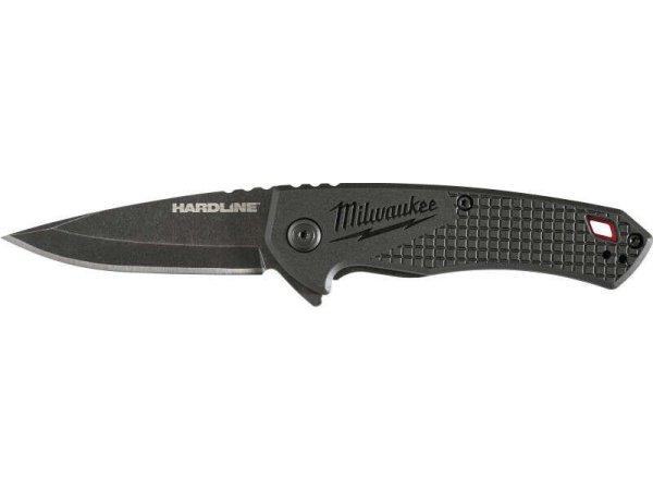 MILWAUKEE Összecsukható kés 64 mm, D2 acél, fekete HARDLINE™