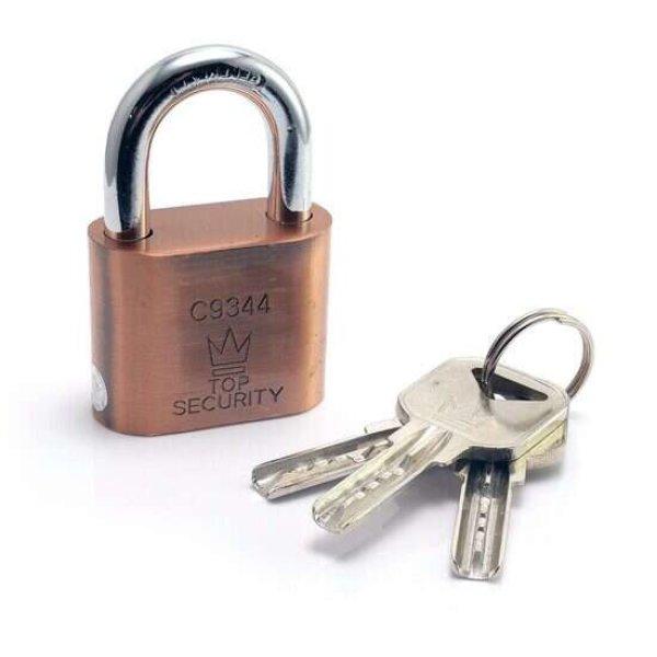 RICHMANN Lakat, Top Security, réz test, 40 mm + 3 kulcs