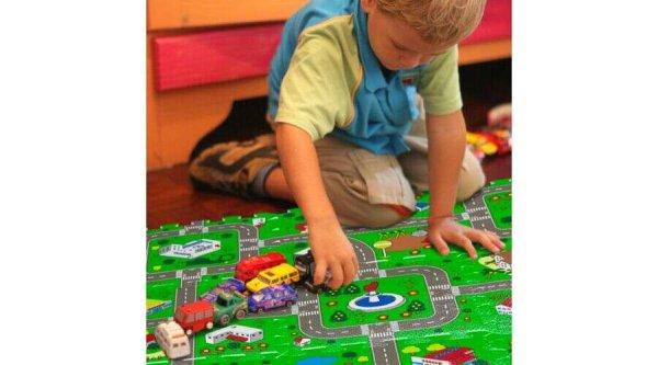 Város mintás Habszivacs Puzzle Szőnyeg Gyerekeknek