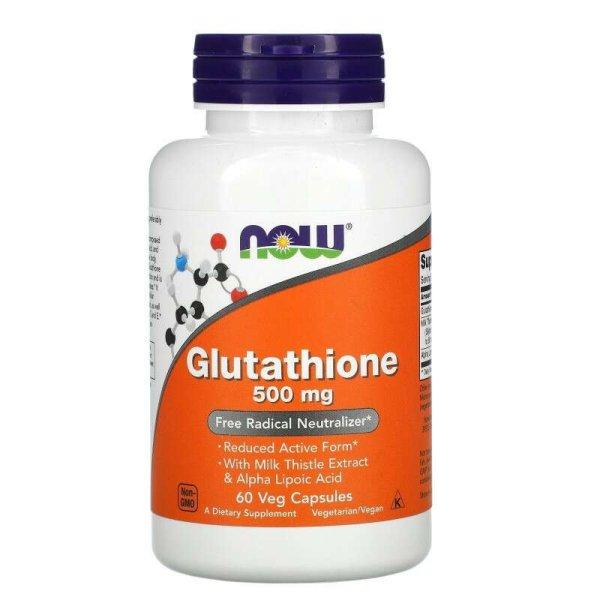 NOW Foods Glutathione cu Armurariu &; Alfa liponsav - 500mg - 60 kapszula