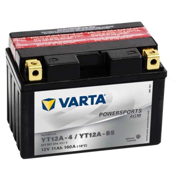 Varta YT12A-BS 12v 11ah 160A bal AGM motor akkumulátor