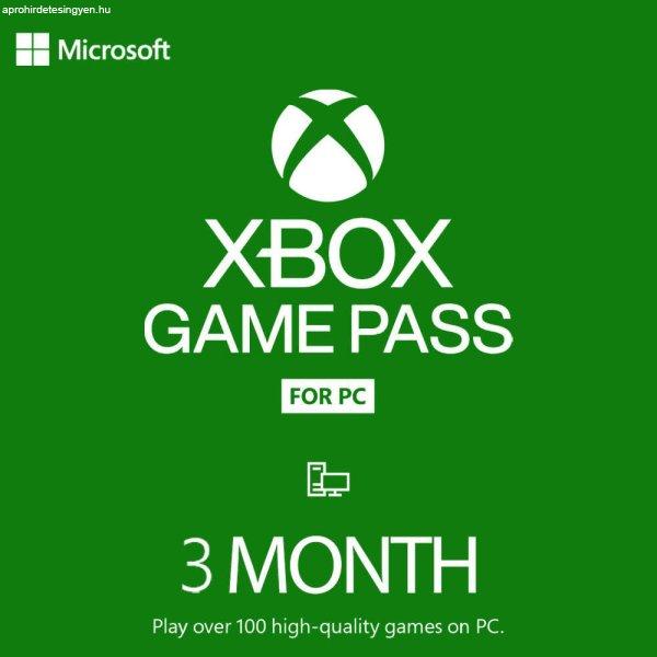 Xbox Game Pass - 3 hónap (Csak PC) (EU) (Digitális kulcs - PC)