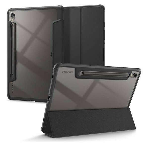 Samsung Galaxy Tab S9 11.0 SM-X710 / X716B, mappa tok, légpárnás sarok,
közepesen ütésálló, érintőceruza tartóval, Trifold, Spigen Ultra Hybrid
Pro, fekete