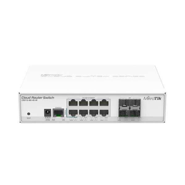 Mikrotik CRS112-8G-4S-IN Cloud Router Switch 8x1000Mbps + 4x1000Mbps SFP,
Menedzselhető, Rackes - CRS112-8G-4S-IN