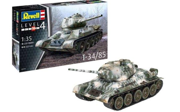 Revell T34-85 tank műanyag modell (1:35)