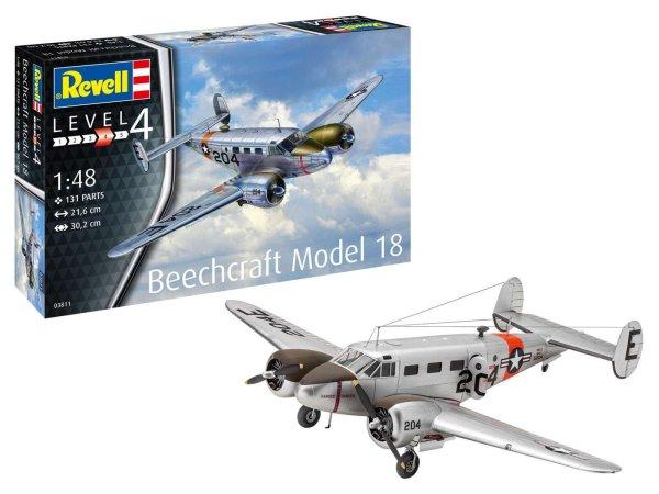 Revell Beechcraft Model 18 repülőgép műanyag makett (1:48)