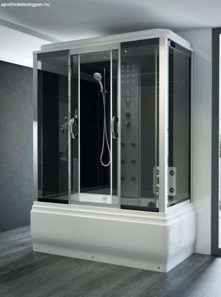 Hidromasszázs zuhanykabin elektronikával kádas 135x85x220
