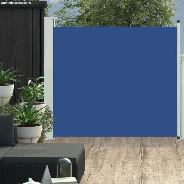 kék behúzható oldalsó teraszi napellenző 100 x 300 cm
