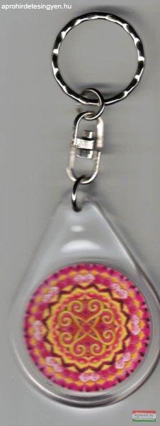 Szerelmi társtaláló mandala – kulcstartó (Ø 4 cm)