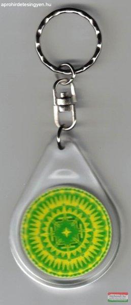 Sugárzó egészség mandala – kulcstartó (Ø 4 cm)