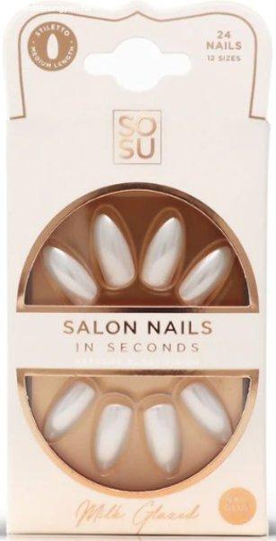 SOSU Cosmetics Műköröm Milk (Salon Nails) 24 db