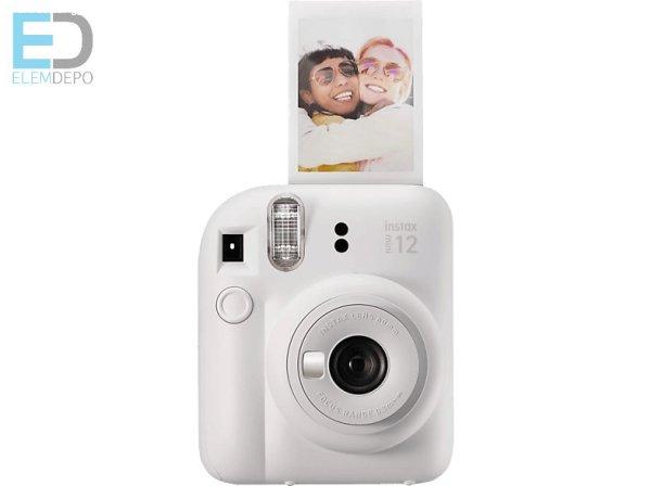Fuji Instax Mini 12 Camera Clay- white