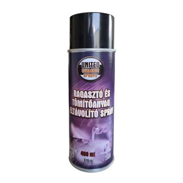 ragasztó eltávolító és tömítőanyag eltávolító spray 400 ml UNITED
(0.4 liter)