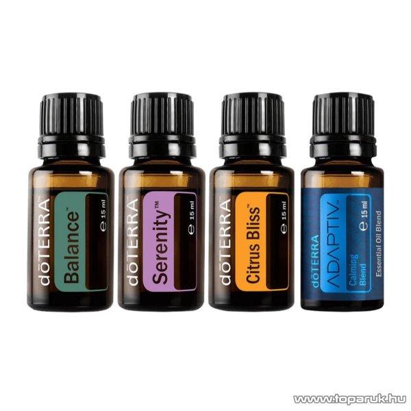 doTERRA Hangulatkezelő csomag, esszenciális olaj csomag (Balance, Serenity,
Citrus Bliss, Adaptiv) 4 x 15 ml